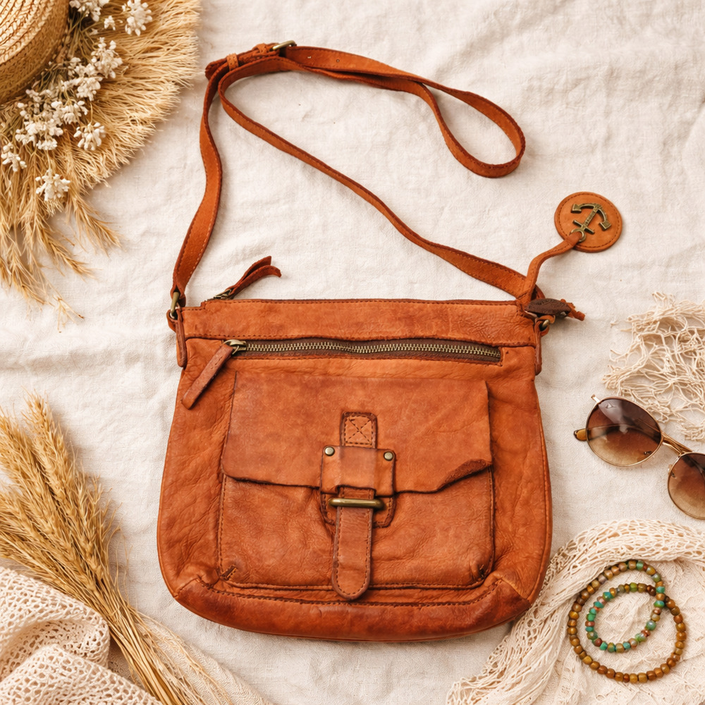 Harbour 2nd Leather Boho Crossbody Hobo Bag